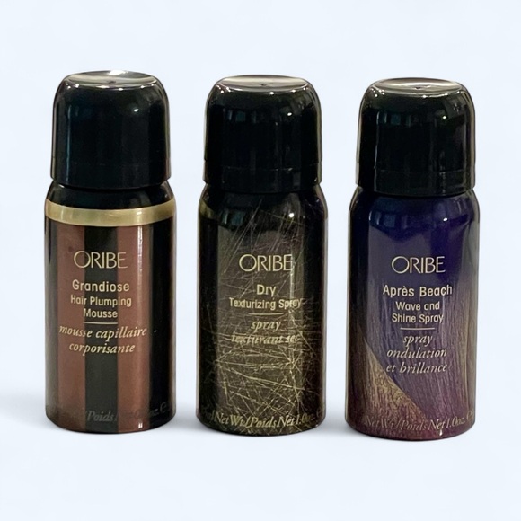 Oribe Travel Set: Grandiose Mousse, Texturizing Spray, Wave & Shine Spray - Picture 1 of 2